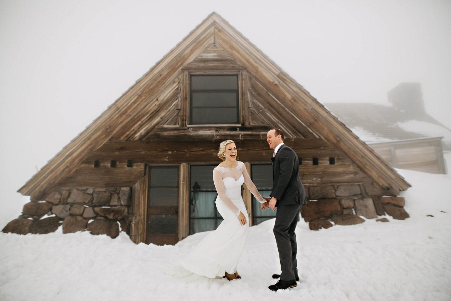 silcox hut timberline lodge mt hood wedding photo